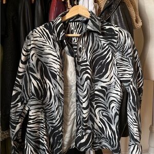 Chic Zebra Pattern Jacket
